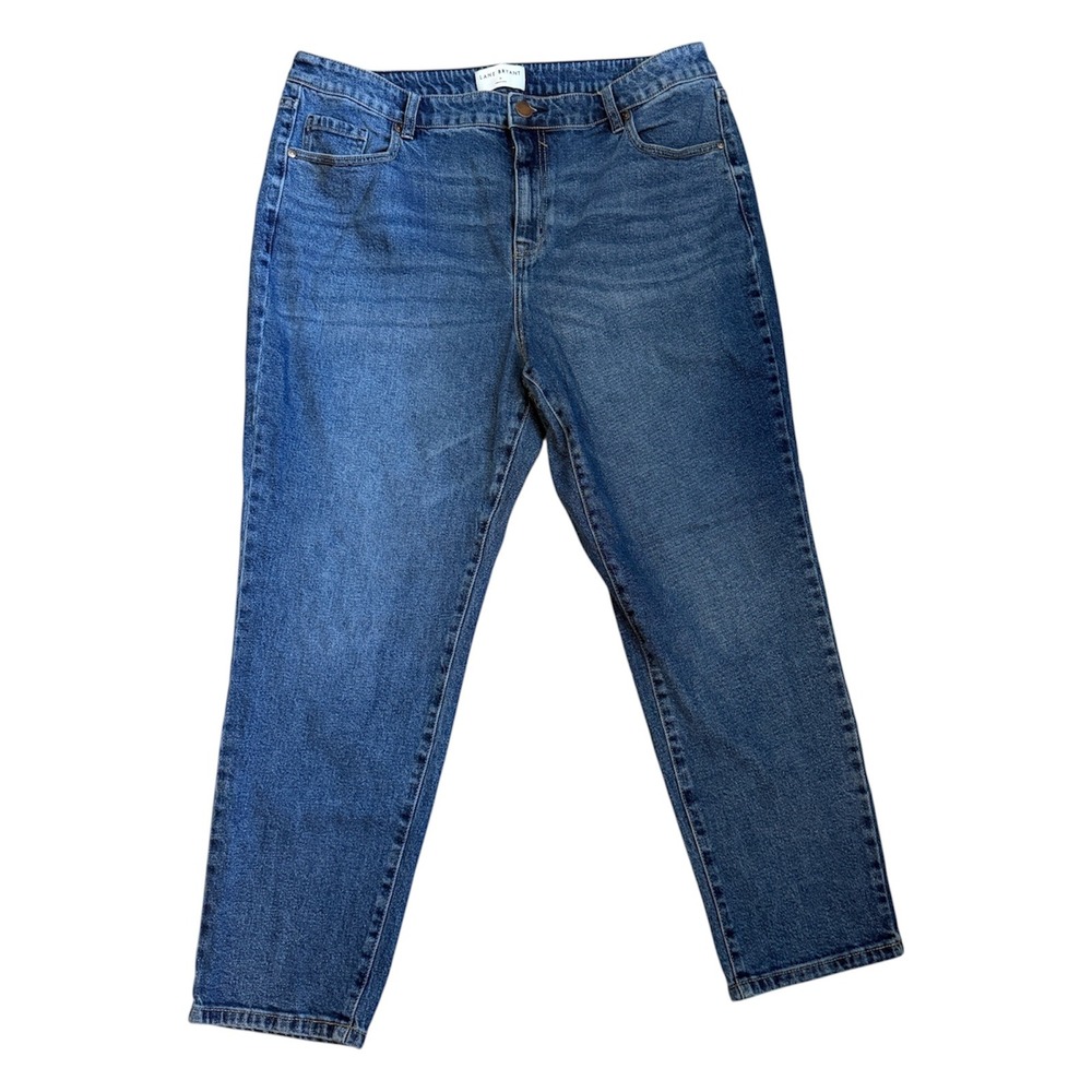 Lane‎ Bryant Jeans Women 18 Blue High Rise Girlfriend Straight Denim